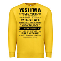 Lemon yes i'm a spoiled husband ..awesome wife t shirt Premium Sweatshirt - linhVisuals