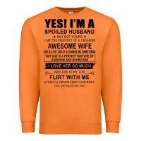 Carrot yes i'm a spoiled husband ..awesome wife t shirt Premium Sweatshirt - linhVisuals