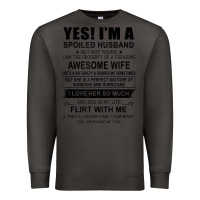 Smoke yes i'm a spoiled husband ..awesome wife t shirt Premium Sweatshirt - linhVisuals