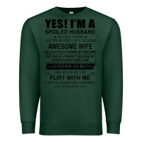Sports Green yes i'm a spoiled husband ..awesome wife t shirt Premium Sweatshirt - linhVisuals