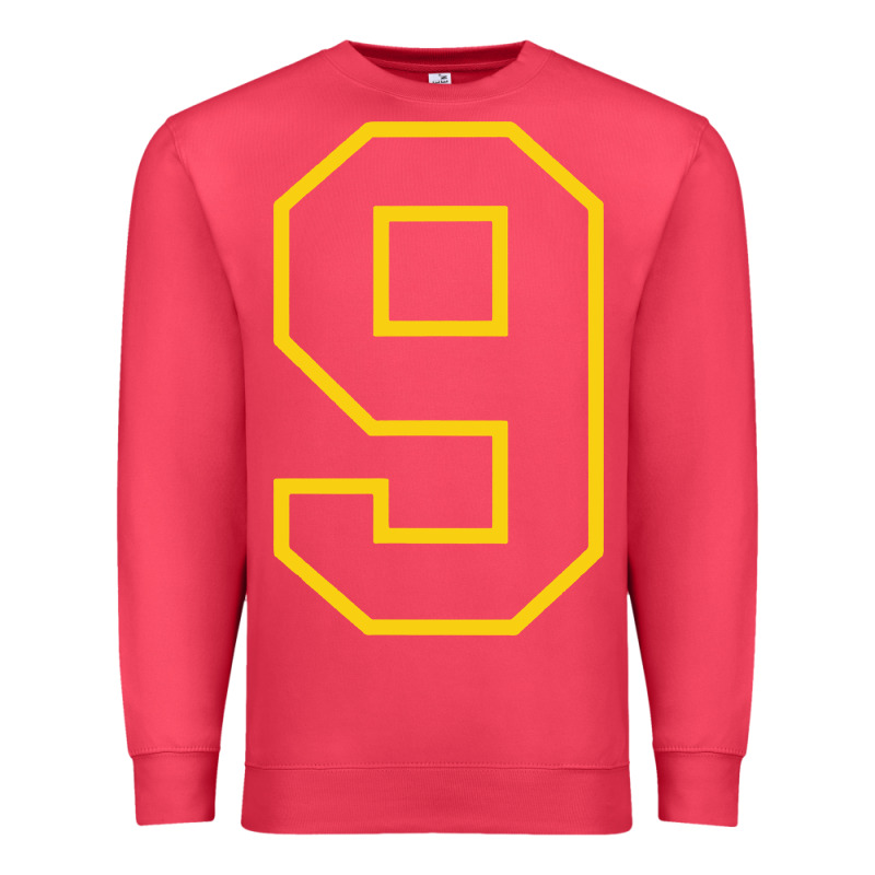 Number #9 Sports Jersey Uniform Premium Sweatshirt by linhVisuals | Teevron