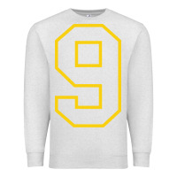 Oatmeal Heather number #9 sports jersey uniform Premium Sweatshirt - linhVisuals