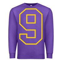 Purple number #9 sports jersey uniform Premium Sweatshirt - linhVisuals