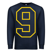 Navy number #9 sports jersey uniform Premium Sweatshirt - linhVisuals
