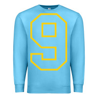 Ocean Blue number #9 sports jersey uniform Premium Sweatshirt - linhVisuals