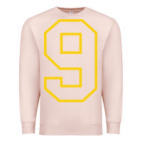 Pale Pink number #9 sports jersey uniform Premium Sweatshirt - linhVisuals