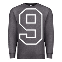 Charcoal Heather number #9 sports jersey uniform Premium Sweatshirt - linhVisuals