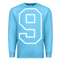 Ocean Blue number #9 sports jersey uniform Premium Sweatshirt - linhVisuals