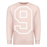 Pale Pink number #9 sports jersey uniform Premium Sweatshirt - linhVisuals