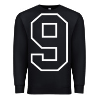 Black number #9 sports jersey uniform Premium Sweatshirt - linhVisuals