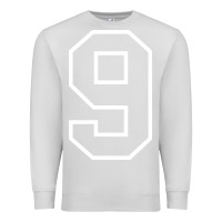 Dove Grey number #9 sports jersey uniform Premium Sweatshirt - linhVisuals