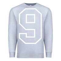 Heather Grey number #9 sports jersey uniform Premium Sweatshirt - linhVisuals