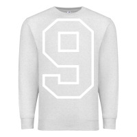 Oatmeal Heather number #9 sports jersey uniform Premium Sweatshirt - linhVisuals