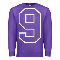 Purple number #9 sports jersey uniform Premium Sweatshirt - linhVisuals