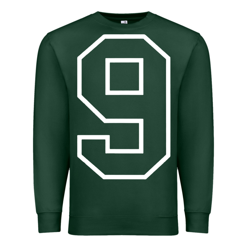 Number #9 Sports Jersey Uniform Premium Sweatshirt by linhVisuals | Teevron