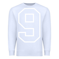White number #9 sports jersey uniform Premium Sweatshirt - linhVisuals