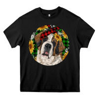 Black Christmas St. Bernard Heavy Core Tee - RanaPortraitStore
