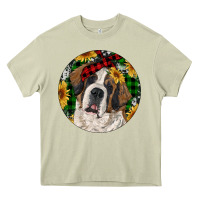 Mossy Christmas St. Bernard Heavy Core Tee - RanaPortraitStore