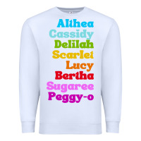 White althea cassidy name woman mans Premium Sweatshirt - linhVisuals