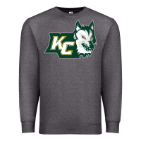 Charcoal Heather keuka college wolf vectorized Premium Sweatshirt - linhVisuals