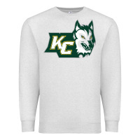 Oatmeal Heather keuka college wolf vectorized Premium Sweatshirt - linhVisuals