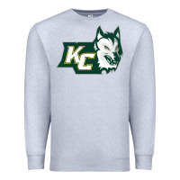 Heather Grey keuka college wolf vectorized Premium Sweatshirt - linhVisuals