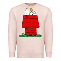 Pale Pink peanuts the doghouse Premium Sweatshirt - linhVisuals