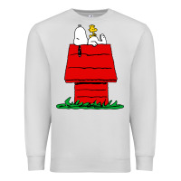 Dove Grey peanuts the doghouse Premium Sweatshirt - linhVisuals