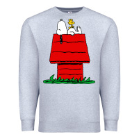 Heather Grey peanuts the doghouse Premium Sweatshirt - linhVisuals