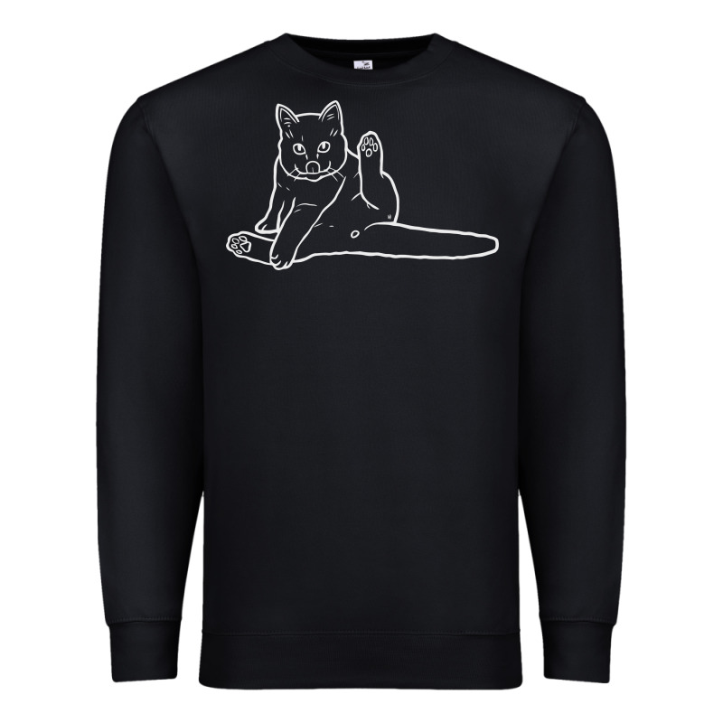 Cat Butt White Premium Sweatshirt by linhVisuals | Teevron
