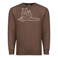 Chestnut cat butt white Premium Sweatshirt - linhVisuals