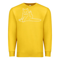 Lemon cat butt white Premium Sweatshirt - linhVisuals