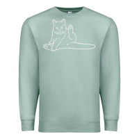 Seafoam cat butt white Premium Sweatshirt - linhVisuals
