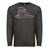 Smoke cat butt white Premium Sweatshirt - linhVisuals