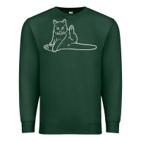 Sports Green cat butt white Premium Sweatshirt - linhVisuals