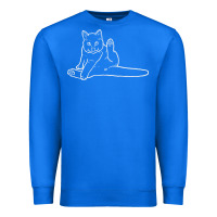 True Royal cat butt white Premium Sweatshirt - linhVisuals