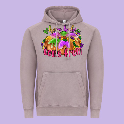 Where Babies Come From Vintage Hoodie Designed By Lillyallendesigns