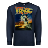 Navy back to the future vintage Premium Sweatshirt - linhVisuals