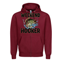 Burgundy weekend hooker Zipper Hoodie - JahusDesignShop