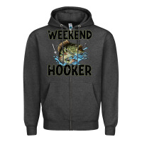 Charcoal Heather weekend hooker Zipper Hoodie - JahusDesignShop