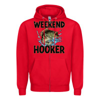 Red weekend hooker Zipper Hoodie - JahusDesignShop