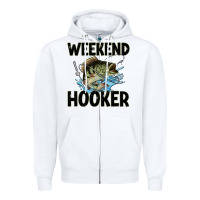 White weekend hooker Zipper Hoodie - JahusDesignShop