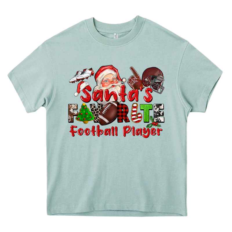 Santas Favorite  Football Player Heavy Core Tee by CowGirlArtShop | Teevron