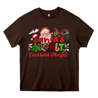 Chocolate Brown santas favorite  football player Heavy Core Tee - CowGirlArtShop