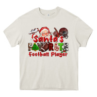 Cream santas favorite  football player Heavy Core Tee - CowGirlArtShop