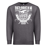 Charcoal Heather delorean machine Premium Sweatshirt - linhVisuals
