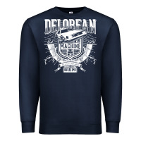 Navy delorean machine Premium Sweatshirt - linhVisuals