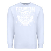 White delorean machine Premium Sweatshirt - linhVisuals