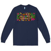 Navy hispanic heritage libbey cup Long Sleeve Tee - BundleAndBundleShop