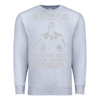 Heather Grey schwarzenegger arnie Premium Sweatshirt - linhVisuals